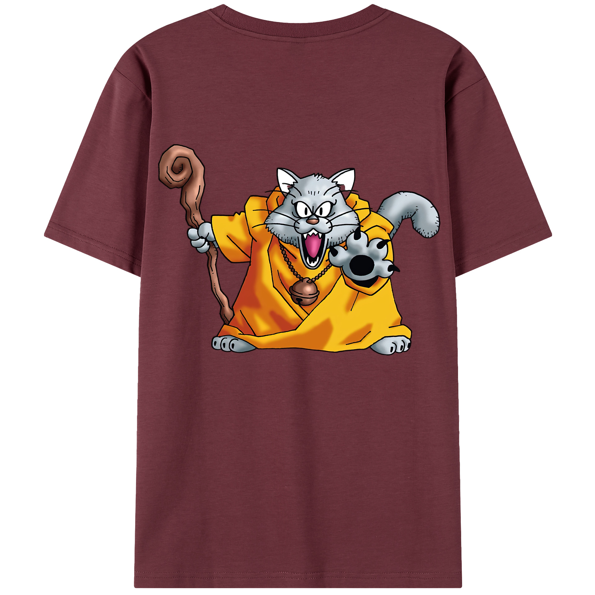 （画像用） ドラゴンクエスト Doragon Kuesuto Dragon Quest 綿100％半袖Tシャツ（背面プリント）